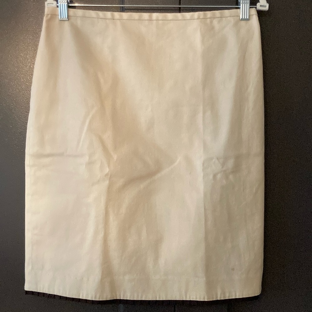 Classic Beige Pencil Skirt (Size 10)